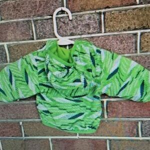 Green Leaf Patterned Jacket